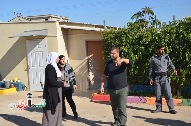 كفرقاسم : قائد شرطة كفرقاسم الجديد انار يوسف  في لفته طيبة لمدرستي الجنان والزهراء